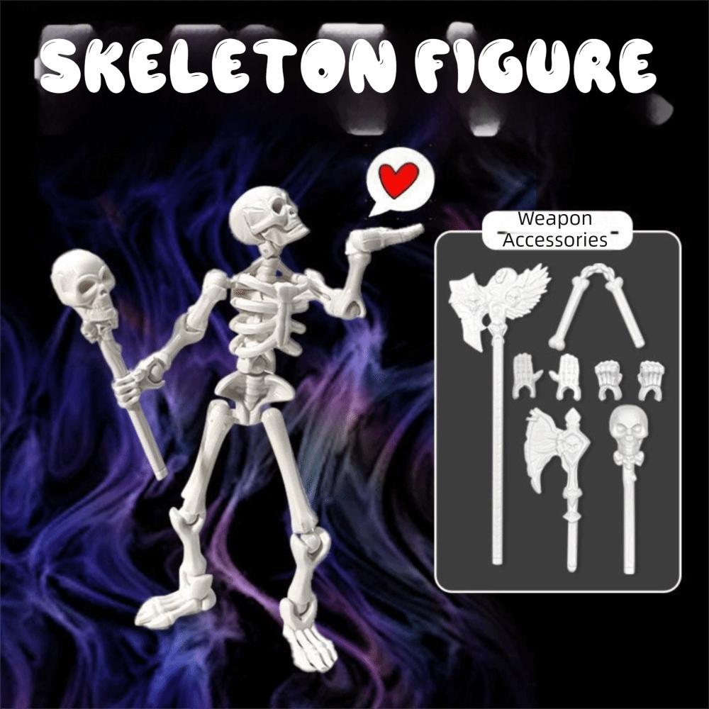 Air Pump Driven Dancing Skeleton Aquarium Bubbler Water Wiggling Skeleton Decor Halloween Party