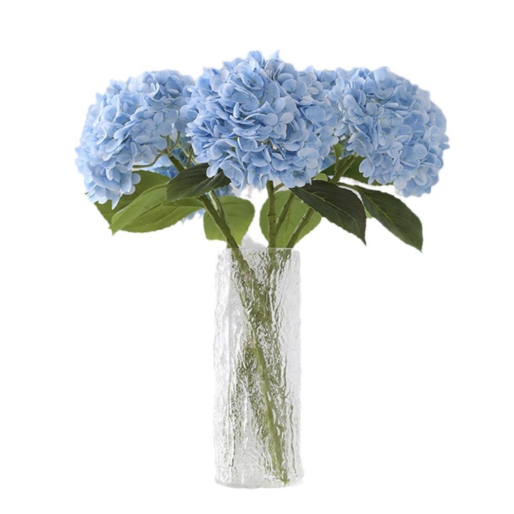 Simulated 3D Feel Large Hydrangea, Wet Feeling High-End Home Living Room Decoration Wedding Flower Arrangement Hydrangea Fake Flower