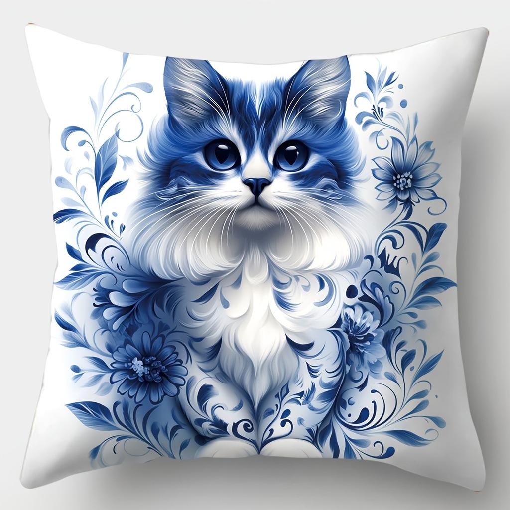 Modern Cat Print pillowcaseSuitable for Sofa Car Bedroom Decorative Cushion Cover Pillow Cover