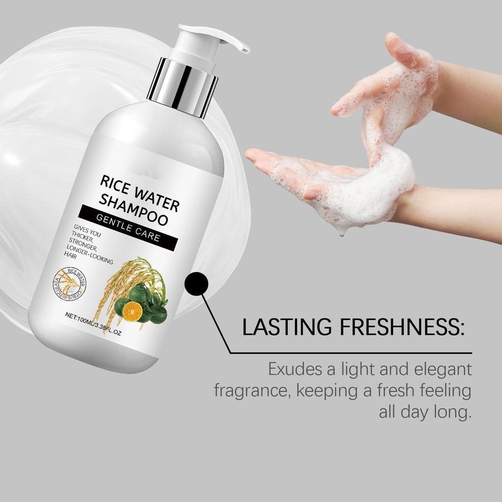 Reisshampoo, Kopfhautreinigung, Massage, feuchtigkeitsspendendes, feuchtigkeitsspendendes und glättendes Haar, pflegendes Shampoo
