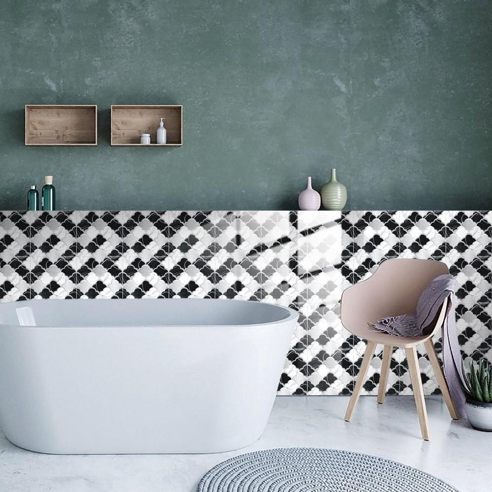 10Pcs 15*15cm Tile Stickers Waterproof Art Wall Decal  Living Room Wall Sofa Background