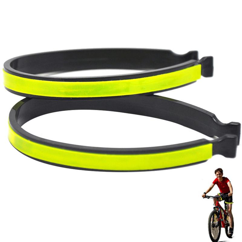 2pcs Reflective Trousers Bands Clips Strap Bike Bicycle Ankle Leg Bind Bandage Trousers Pant Bands Clips Strap For Biking