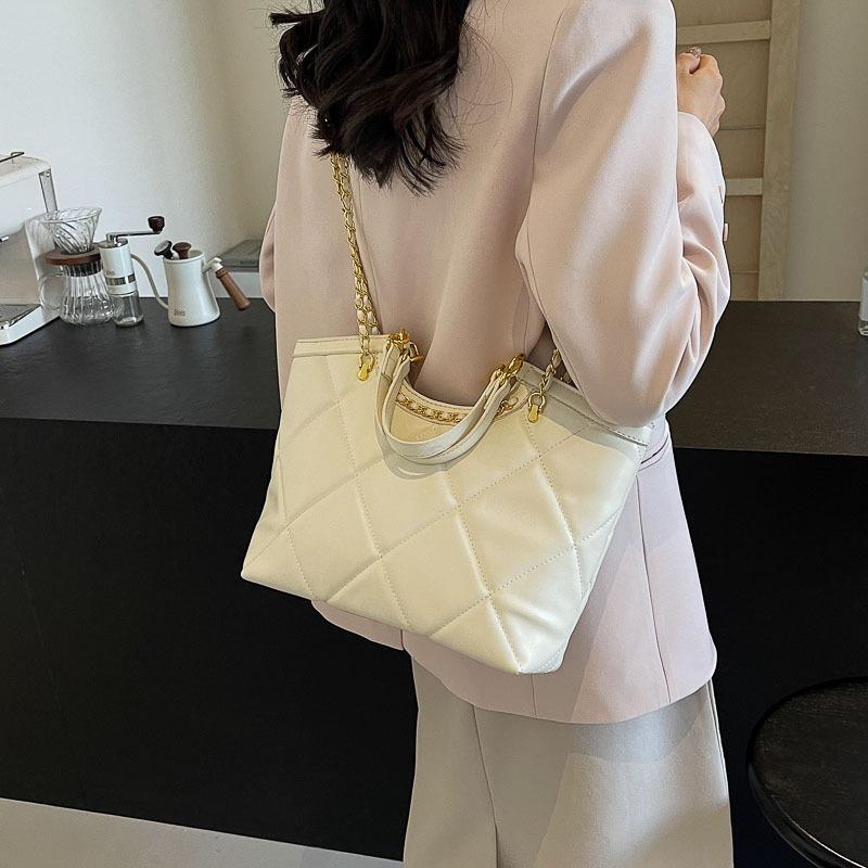 New Fashion Rhombus Large Capacity Tote Bag Women's Premium Shoulder Bag Casual Portable Underarm Bag