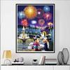 Disney Diamond Fireworks Spectacular Theme Illustration Mickey and Minnie 5D Mosaic Craft Hobby DIY Gift Home Decoration Embroidery