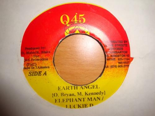7inch Record ELEPHANT MAN, LUKIE D - Earth Angel NONE Q45 Jamaica Reggae, Ska & Dub Used