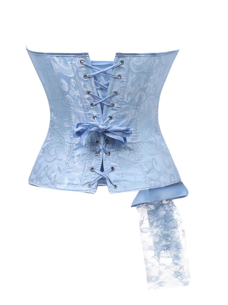 Corsetto in Raso con Bordino in Pizzo Stile Corte: Guaina modellante con supporto lombare e controllo addominale