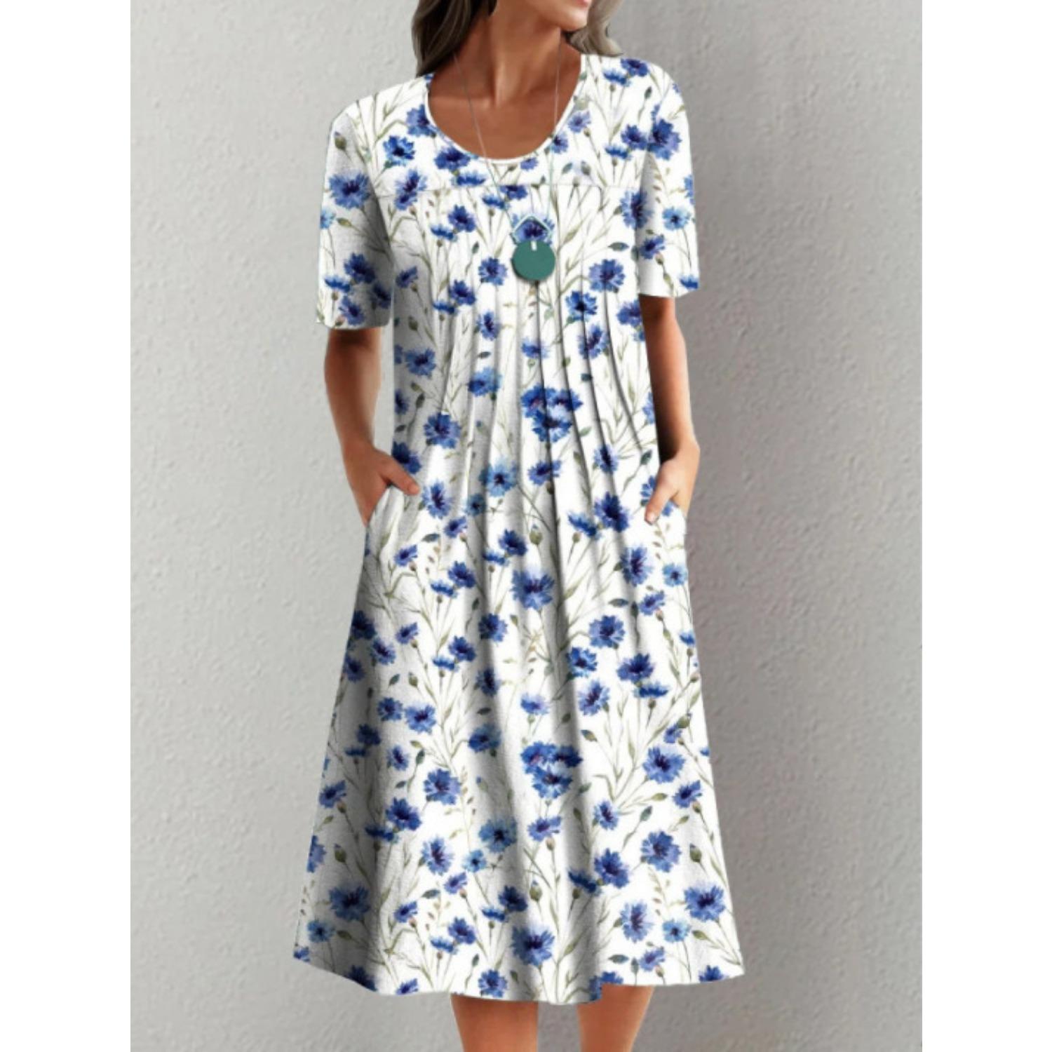 

2025 Новый тренд утягивающего платья с талией, свободное удобное платье, женская мода, элегантное платье, весна-лето, принт 5XL