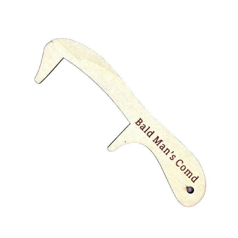 Bald Men's Wooden Comb: Novelty Gift Handicraft