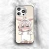 Custodia per Telefono Anime Carina A-Alya per iPhone 16 17 15 14 12 13 Pro Max Colore Nero Copertura Antiurto