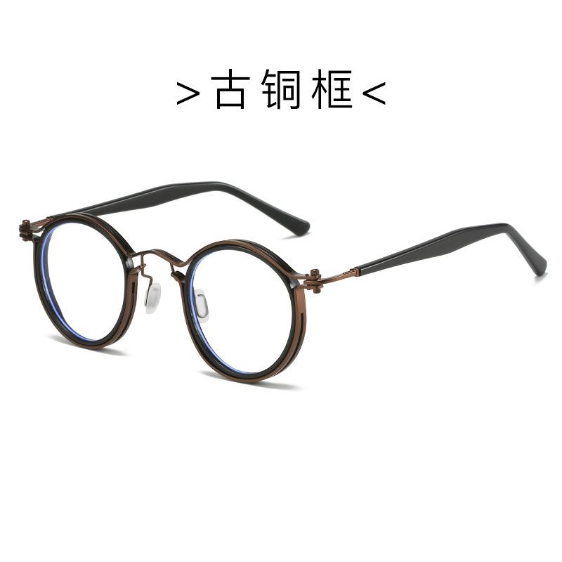 2025 New Quality Retro Round Glasses Frame Japanese Handmade Titanium Ultralight Men Eyeglasses Women Eyewear Acetate Fashion