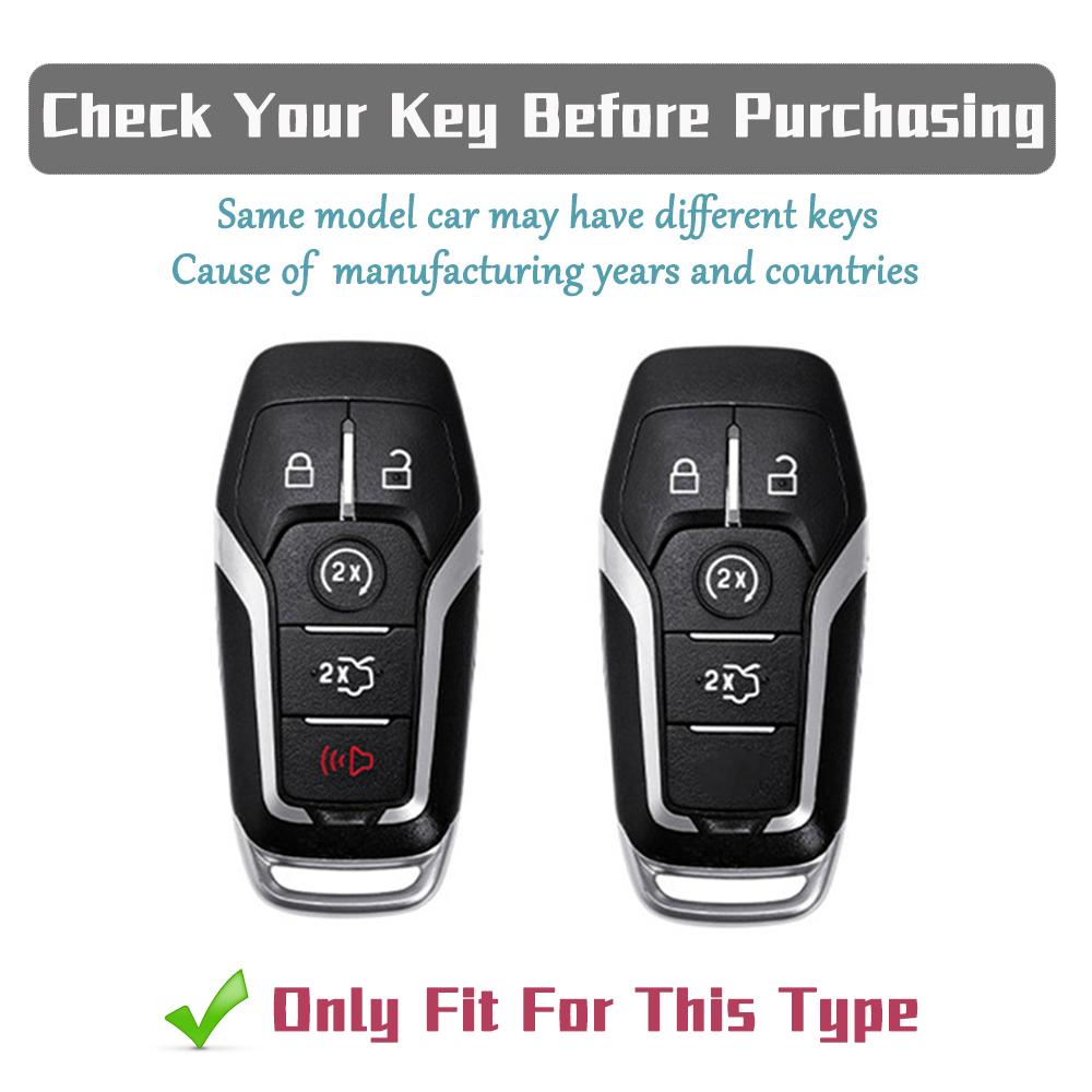 5 Buttons Tpu Car Key Case Cover For Ford F-150 Fusion Mondeo Mustang Explorer Edge Soft Anti-Scratch Key Fob Bag Key Chain