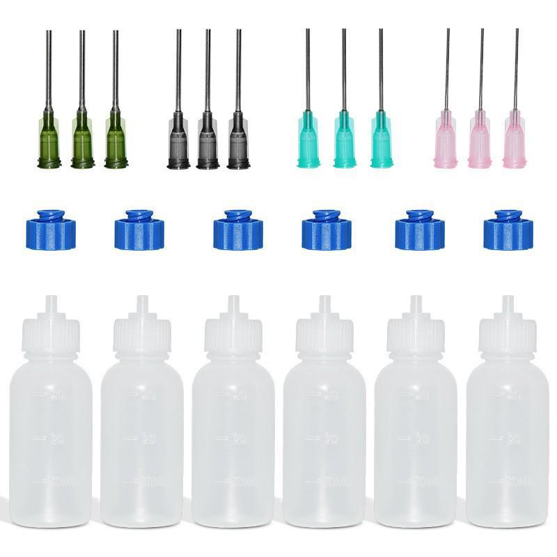 

30 мл промышленный флакон-дозатор с иглой для спирта, флюса для воды, пигмента - набор небольших емкостей для масла