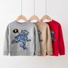 Children's New Autumn/Winter Double-Layer Knitwear Boys' and Girls' Warm Knitted Sweaters Pullover Cartoon-Printed Sweaters Base Layer Sweaters
