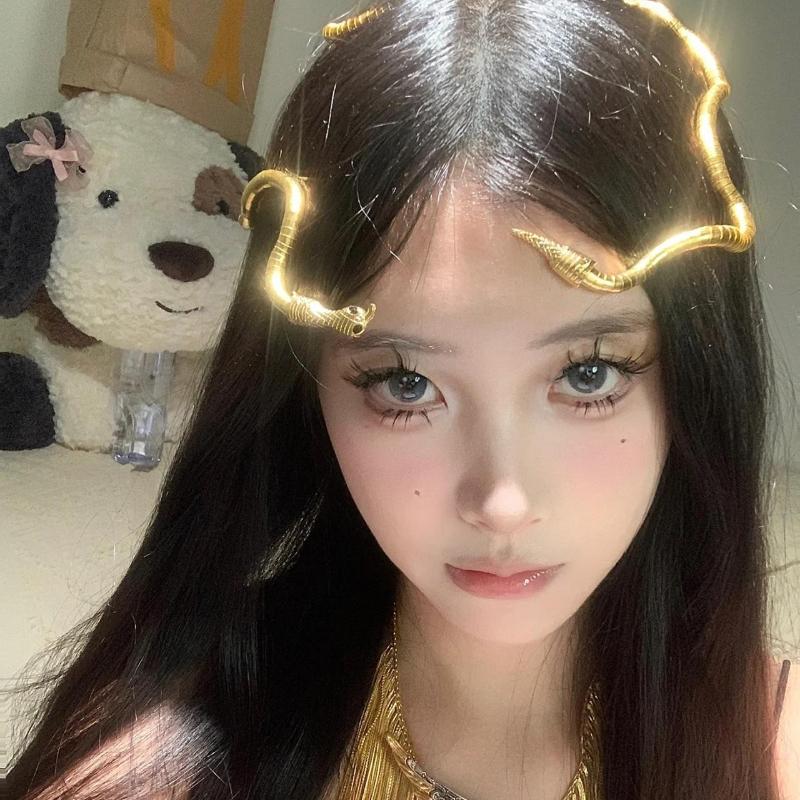 Adjustable random shape snake necklace dark design hip-hop bracelet spirit snake neck chain versatile headdress