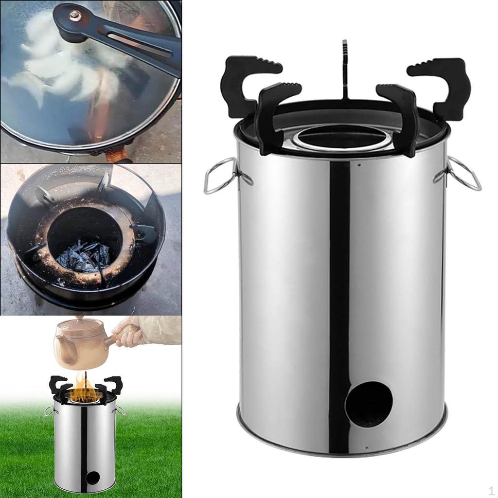 Camping Furnace Firewood Burning for Outdoor Cooking BBQ Backpacking