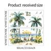 Painted Summer Beach Coconut Tree Study Living Room Porch Home Beautification Wall Sticker