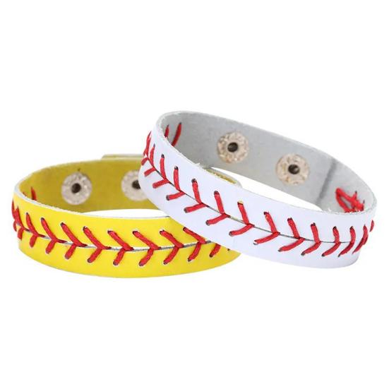 Baseball Bracelet Bright Color Ultralight Non-Fading Wear Resistant Adjustable Unisex Sports Wristband Bangle Gifts