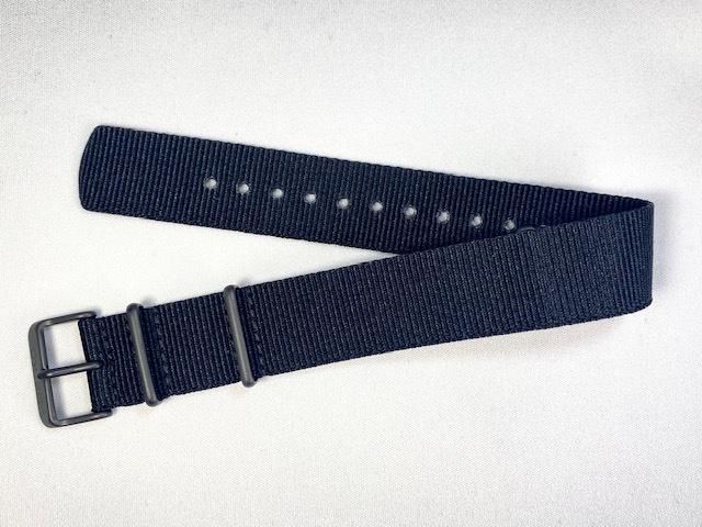 L0FP02CM0 SEIKO 5 Sports 22mm Nylon Band Black with and Via (Compatible SBSA025/ SBSA101/ 4R36-07G0 Others) (Ships Nekoposu)