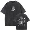 Washed Vintage Anime Hunter X Hunter T-shirts Manga Gon Freecss Graphic T Shirts Men Women Retro Cartoon Oversized Streetwear