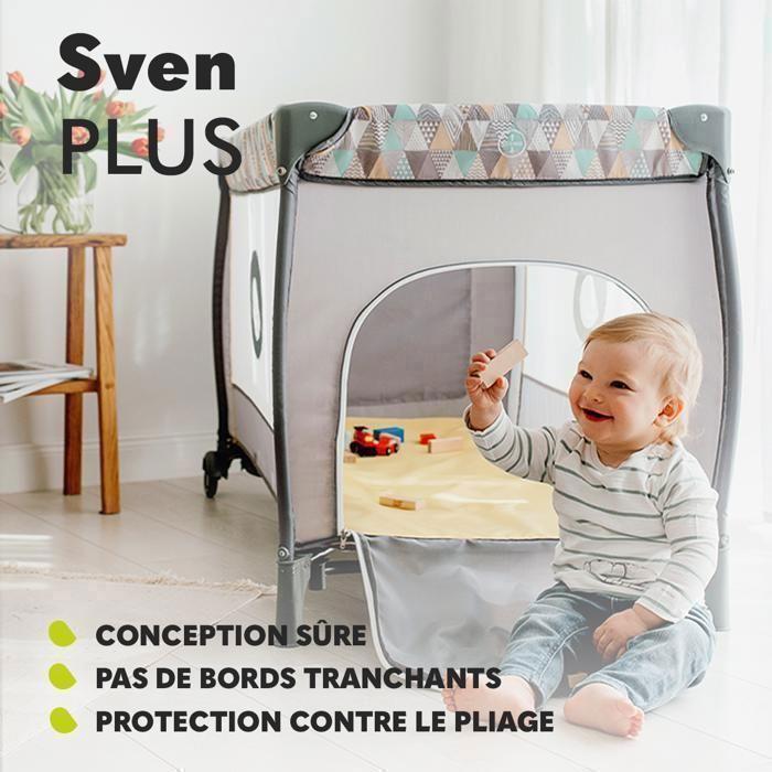 Lit Parapluie Bébé 2en1 LIONELO Sven Plus - Jaune