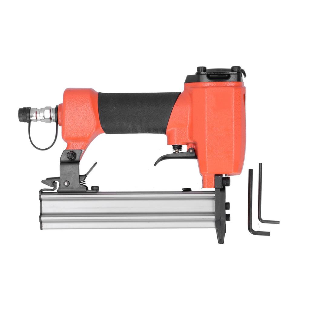 Pneumatic Nail Gun Woodworking Narrow Crown Stapler Alloy Steel InLine Nailing Tool P625