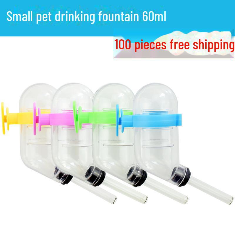 

Подвесной питьевой фонтанчик для хомяков - герметичный шар из нержавеющей стали для мелких домашних животных 60ml жёлтый