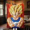 1PC Vegito  Print Flannel Blanket, High quality All Seasons, Home Decor, Warmth and Comfort, Perfect for Christmas Gifts