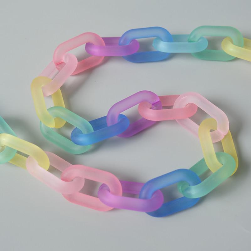 New Phone Chain Accessory Detachable Parts Neon Candy Matte Crossbody Resin Cute Strap Phone Case Chains Acrylic Shoulder Lanyard Hanging Chain