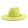 Unisex Suede Felt Fedora Hat Wide Brim Flat Edge Elegant Classic Gentleman Hat