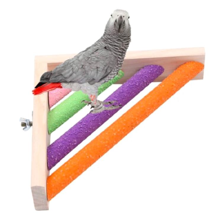 Bird Wood Perch Corner Shelf Platform for Hamster Lovebird Finch Conure Budgie
