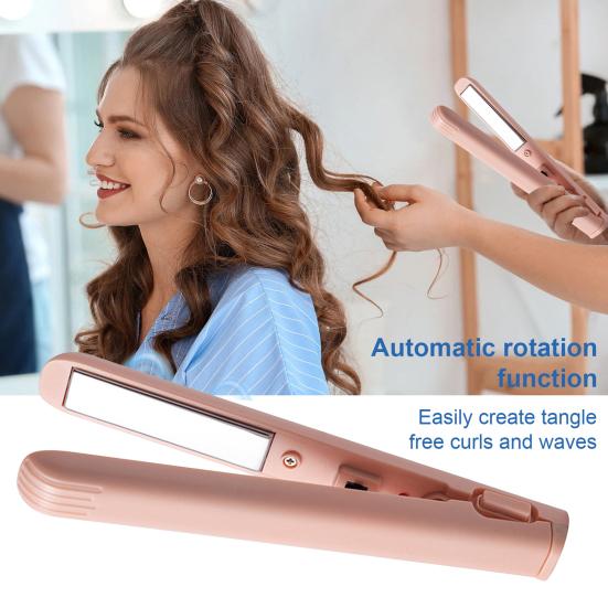Alisador de cabelo USB portátil, aquecimento rápido, modelador de cachos elétrico, franjas de cabelo liso, mini modelador de cachos, ferramenta de viagem para mulheres