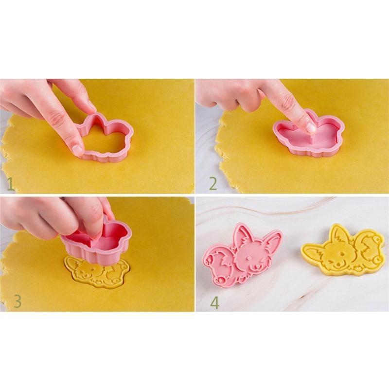 Biscuit Cutters Cookie Stampers Corgi Shapes DIY Kitchen Biscuit Fondant Gadgets top sale