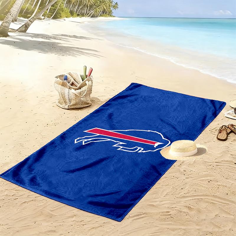 Buffalo Bills Print Beach Towel, Large Soft Quick Dry Towel for Beach Camping Swimming