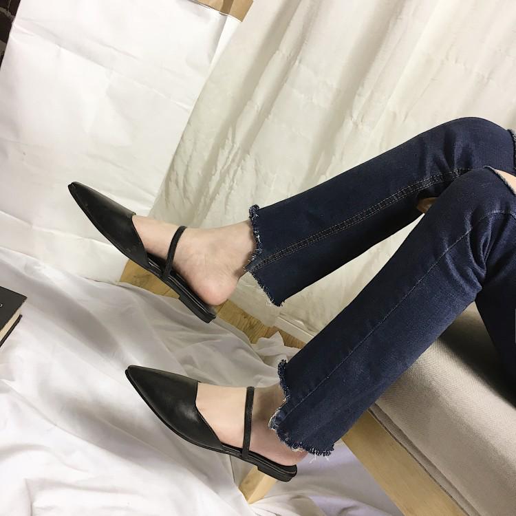 Moda casual femenina Zapatos de mocasín puntiagudos Zapatillas Sandalias  planas de mujer comprar a buen precio — entrega gratuita, reseñas reales  con fotos — Joom