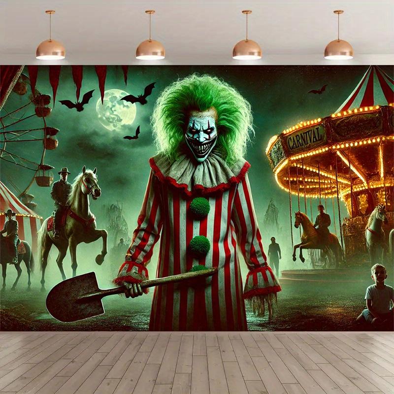 1 piece Terror Joker Carnival Polyester Photography Background Cloth Flag Party Background Cloth 100x150cm