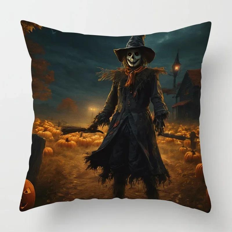 Modern Decorative Cushion for Home Living Room Decor Throw Pillow Cover 45*45 40x40cm 45x45cm 50x50cm Halloween Pumpkin