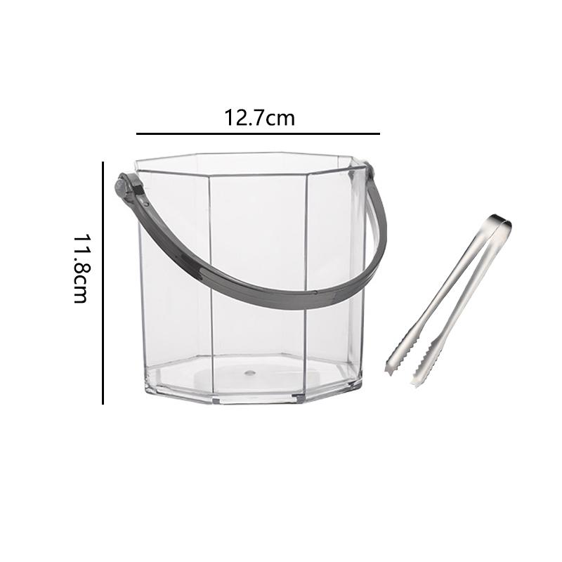 900ml 2pcs Set Red Wine Beer Cocktail Buckets Insulated Transparent Glassware Glass Champagne Barrel Bar KTV Ice Granule Bucket