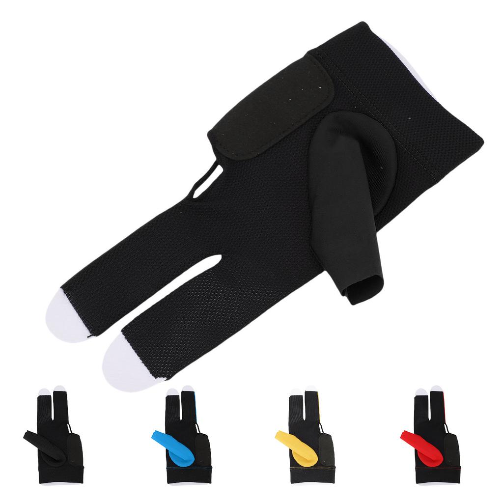Left Hand Pool Glove 3 Finger Nylon Comfortable Elastic Universal Adjustable Billiard Pool Glove
