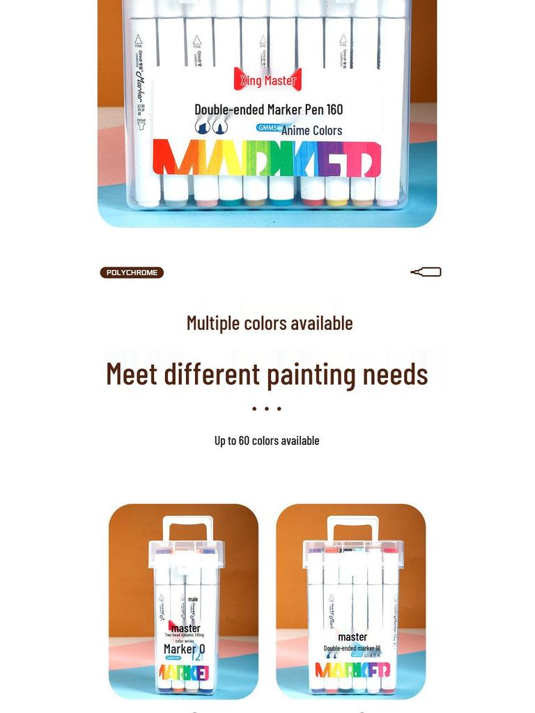 Master Dual-Tip Refillable Markers for Kids - Oil-Based Colored Pens for Art and Drawing