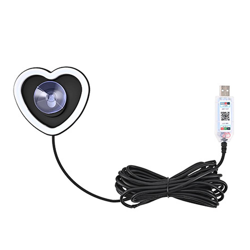 Car Window LED Heart-shaped Ambient Light Neon Light USB Powered Car Window Neon Light Decorative Lamps Interior Decoration