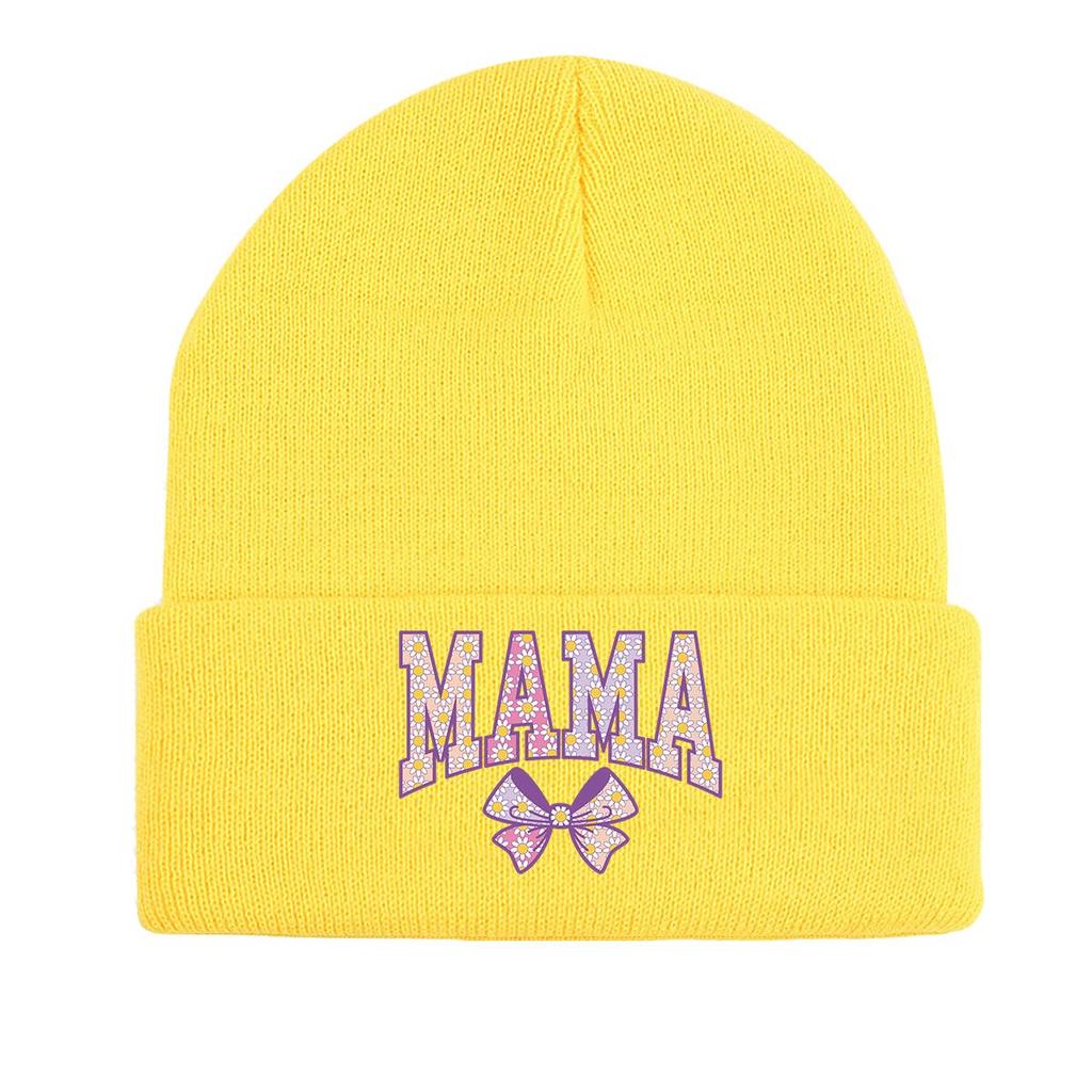 Pink Bowknot Winter Knitted Hat Beanie, Skullies Beanies Cuff Stretchy Stylish Pompom Beanies Knitted Cap Beanie