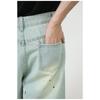 High Street Denim Shorts Summer Models Loose Straight Wide Leg Casual Five Pants Men's Pants Straight Loose Jeans for Men Fashionable and Comfortable