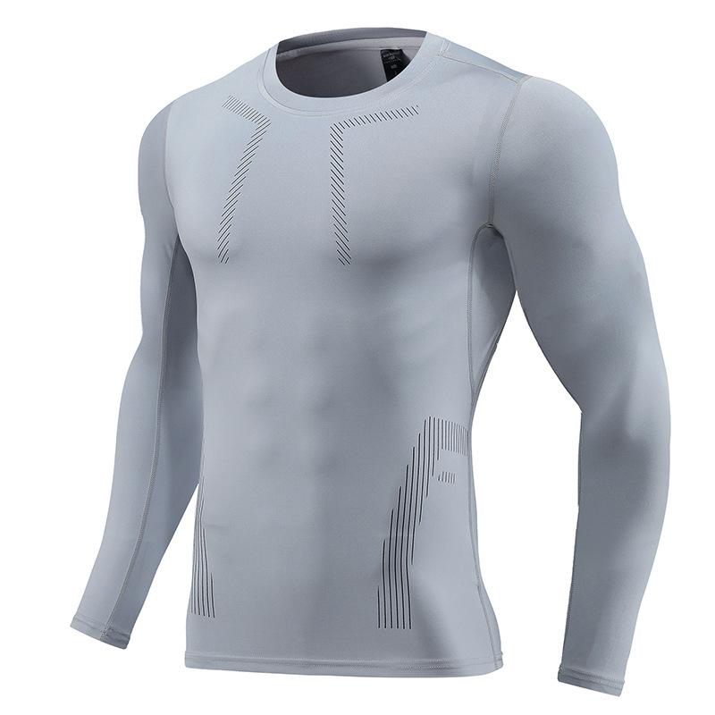 2024 Men's Long-Sleeve Quick-Dry Tight-Fit Running Shirt Fitness Wear