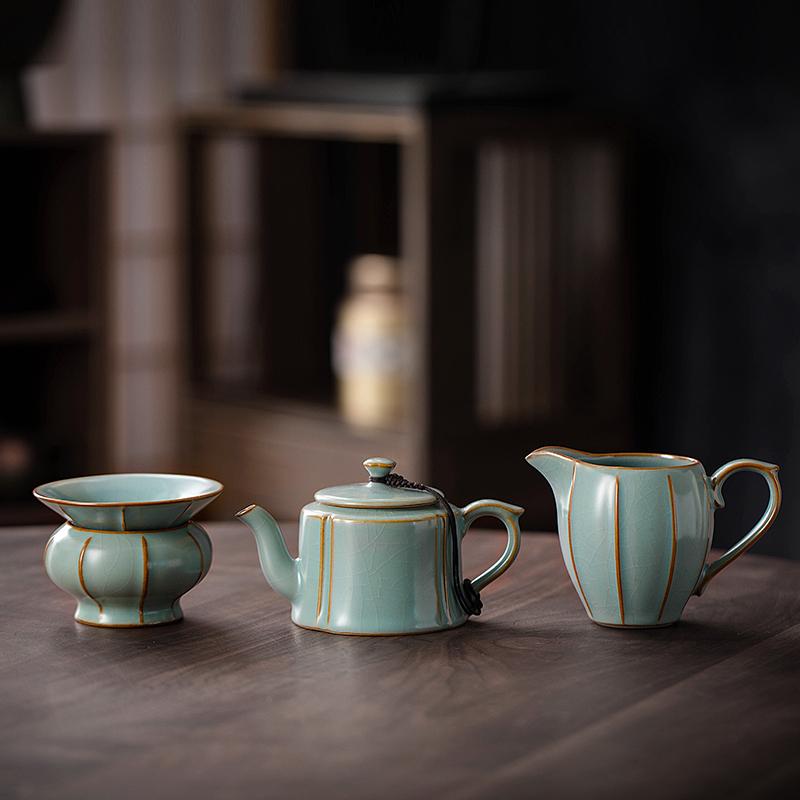 High quality Chinese style Tianqing Ru Kiln teapot ceramics Kung Fu tea tool