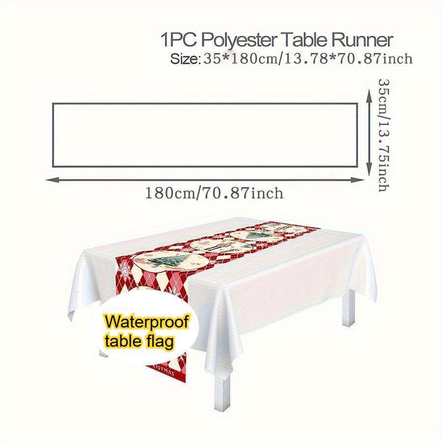 1pc Christmas Elk Table Runner Living Room Dining Room Rectangular Gift Box Tablecloth Napkin Table Cloth,Suitable for Household