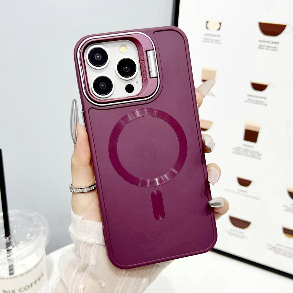 Applicable To IPhone16 Magnetic Suction Phone Case Contact Lens Bracket 1413 Apple 15 Promax Protective Case