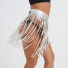 Women's European & American Tassel PU Leather Dance Skirt - Sexy, Fashionable Nightclub Hip Skirt