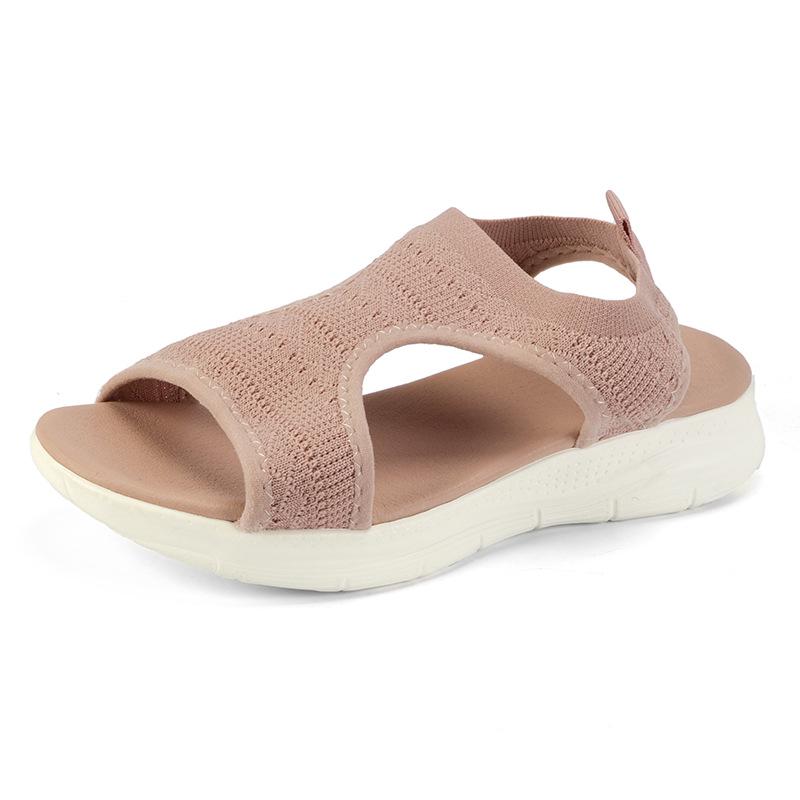 2024 Women's Casual Slip-On Flying Woven Sandals with Low Heels
