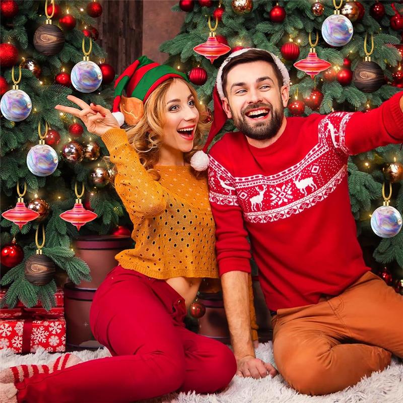 Ornament Making Kit 12 Set Christmas Tree Ornament Wood Turning Kit Woodturning Hanging Decoration For Xmas Tree