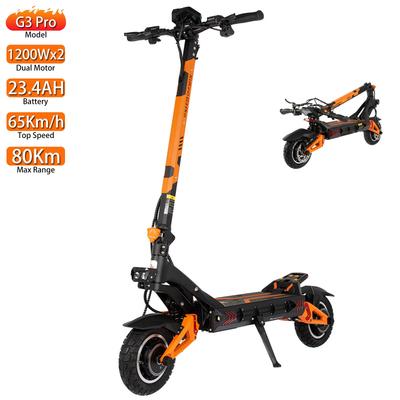KuKirin G3 Pro Electric Scooter Foldable 1200Wx2 Dual Motor Electric Scooter For Adult Top Speed 65Km/h 52V 23.4AH Max Range 80Km Load 120Kg